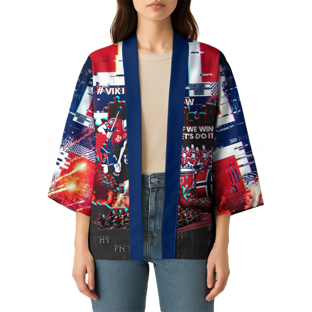 Norway Football Viking Row Kimono Flag Nordic Footballer - If We Win Lets Do It