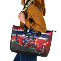 Norway Football Viking Row Leather Tote Bag Flag Nordic Footballer - If We Win Lets Do It