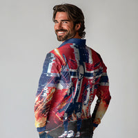 Norway Football Viking Row Long Sleeve Polo Shirt Flag Nordic Footballer - If We Win Lets Do It