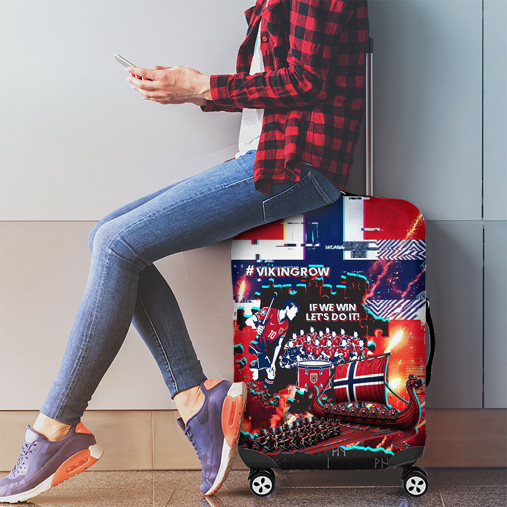 Norway Football Viking Row Luggage Cover Flag Nordic Footballer - If We Win Lets Do It