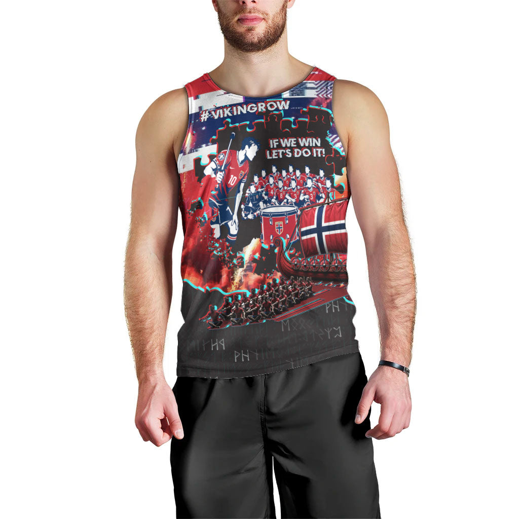Norway Football Viking Row Men Tank Top Flag Nordic Footballer - If We Win Lets Do It