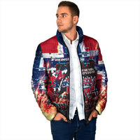 Norway Football Viking Row Padded Jacket Flag Nordic Footballer - If We Win Lets Do It