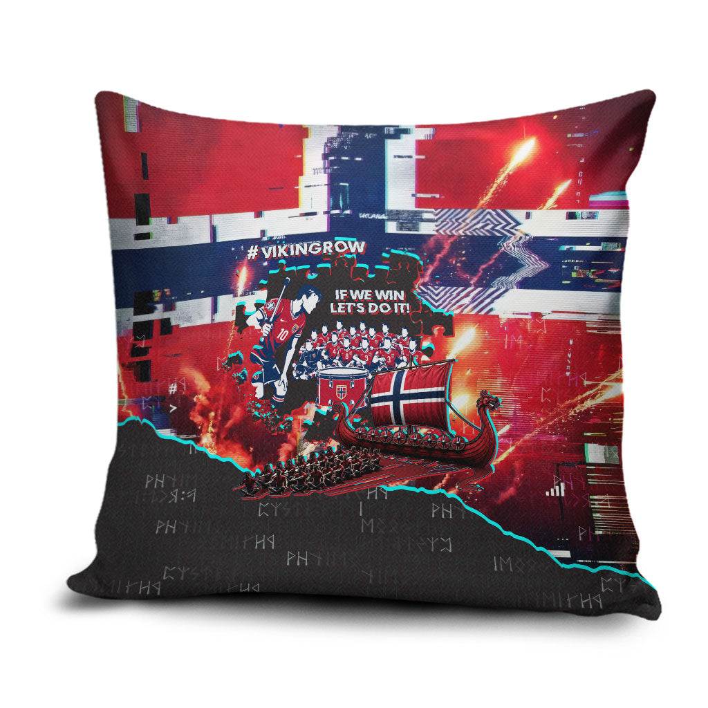 Norway Football Viking Row Pillow Cover Flag Nordic Footballer - If We Win Lets Do It