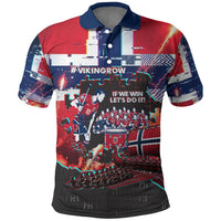 Norway Football Viking Row Polo Shirt Flag Nordic Footballer - If We Win Lets Do It