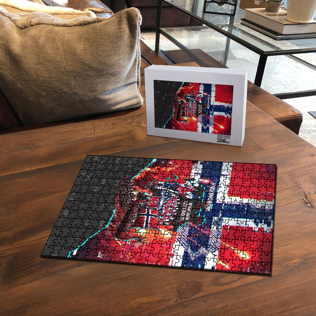 Norway Football Viking Row Puzzle Flag Nordic Footballer - If We Win Lets Do It