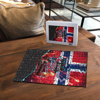 Norway Football Viking Row Puzzle Flag Nordic Footballer - If We Win Lets Do It