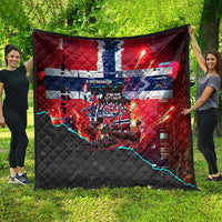 Norway Football Viking Row Quilt Flag Nordic Footballer - If We Win Lets Do It
