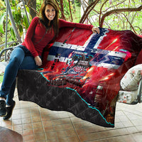 Norway Football Viking Row Quilt Flag Nordic Footballer - If We Win Lets Do It