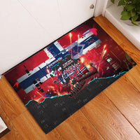 Norway Football Viking Row Rubber Doormat Flag Nordic Footballer - If We Win Lets Do It