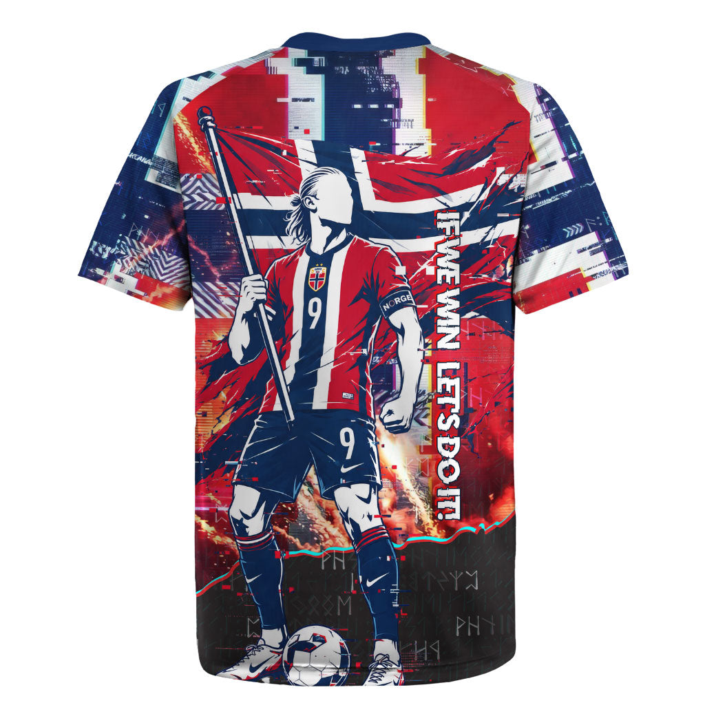 Norway Football Viking Row Rugby Jersey Flag Nordic Footballer - If We Win Lets Do It