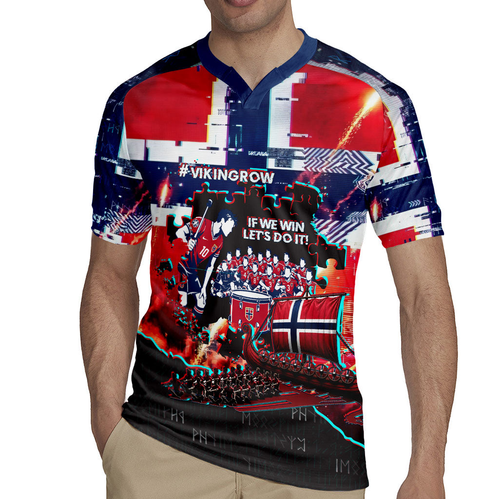 Norway Football Viking Row Rugby Jersey Flag Nordic Footballer - If We Win Lets Do It