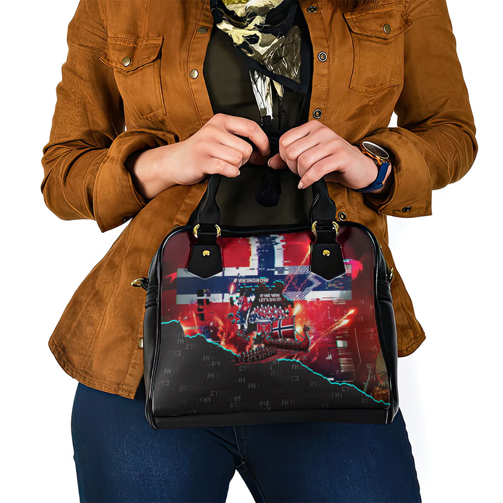 Norway Football Viking Row Shoulder Handbag Flag Nordic Footballer - If We Win Lets Do It