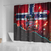 Norway Football Viking Row Shower Curtain Flag Nordic Footballer - If We Win Lets Do It
