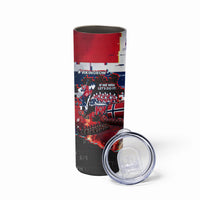 Norway Football Viking Row Skinny Tumbler Flag Nordic Footballer - If We Win Lets Do It