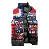 Norway Football Viking Row Sleeveless Puffer Jacket Flag Nordic Footballer - If We Win Lets Do It