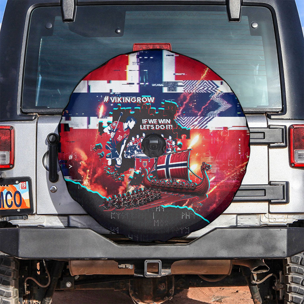 Norway Football Viking Row Spare Tire Cover Flag Nordic Footballer - If We Win Lets Do It