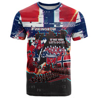 Norway Football Viking Row T Shirt Flag Nordic Footballer - If We Win Lets Do It