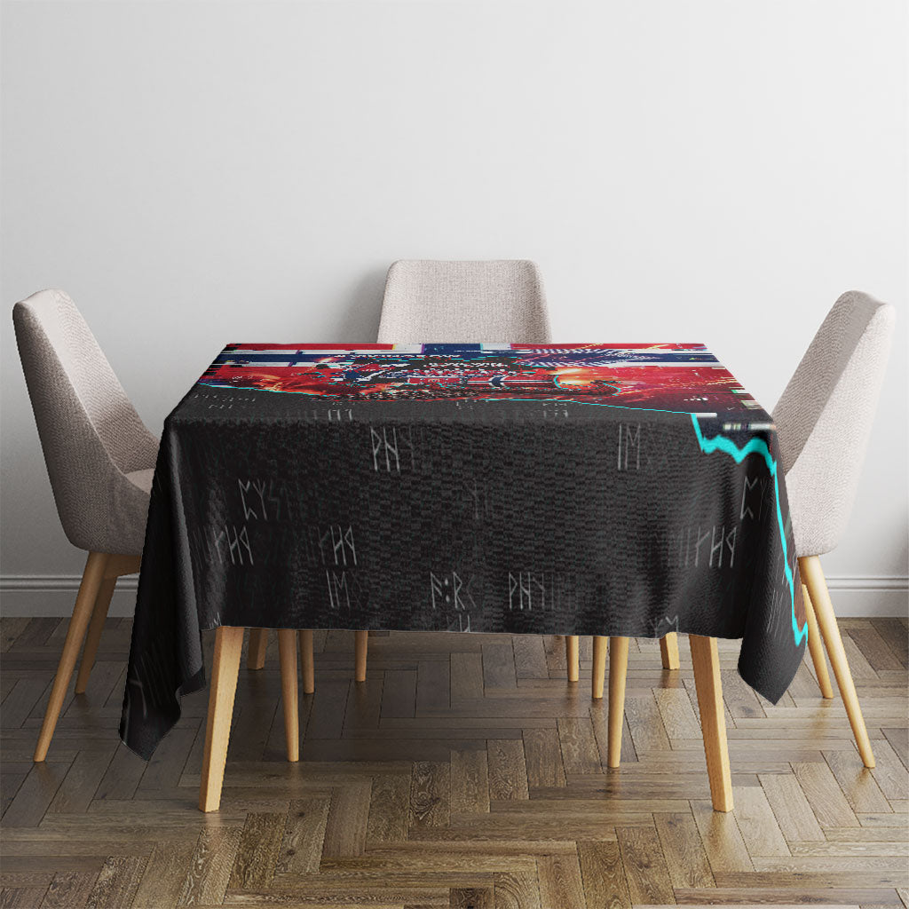 Norway Football Viking Row Tablecloth Flag Nordic Footballer - If We Win Lets Do It