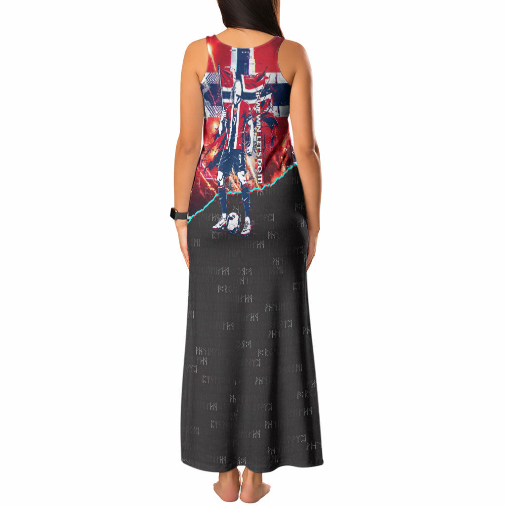 Norway Football Viking Row Tank Maxi Dress Flag Nordic Footballer - If We Win Lets Do It