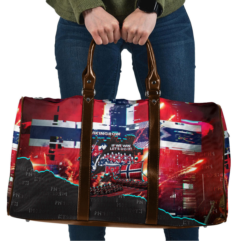Norway Football Viking Row Travel Bag Flag Nordic Footballer - If We Win Lets Do It