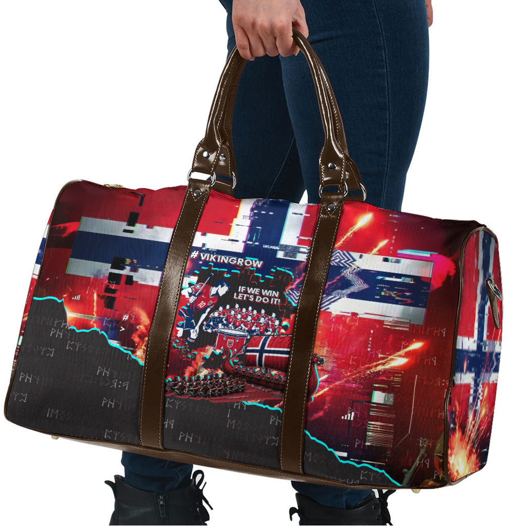 Norway Football Viking Row Travel Bag Flag Nordic Footballer - If We Win Lets Do It