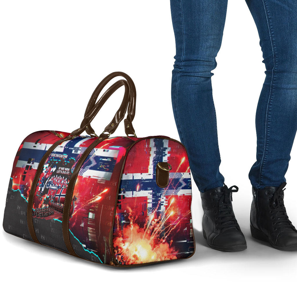Norway Football Viking Row Travel Bag Flag Nordic Footballer - If We Win Lets Do It