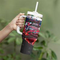 Norway Football Viking Row Tumbler With Handle Flag Nordic Footballer - If We Win Lets Do It