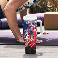 Norway Football Viking Row Tumbler With Handle Flag Nordic Footballer - If We Win Lets Do It