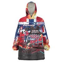 Norway Football Viking Row Wearable Blanket Hoodie Flag Nordic Footballer - If We Win Lets Do It