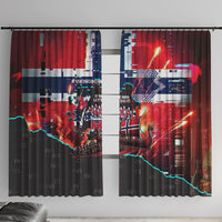 Norway Football Viking Row Window Curtain Flag Nordic Footballer - If We Win Lets Do It