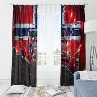 Norway Football Viking Row Window Curtain Flag Nordic Footballer - If We Win Lets Do It