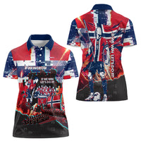 Norway Football Viking Row Women Polo Shirt Flag Nordic Footballer - If We Win Lets Do It