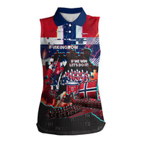 Norway Football Viking Row Women Sleeveless Polo Shirt Flag Nordic Footballer - If We Win Lets Do It