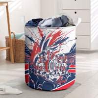 Norway Football From The Fjords To The World Laundry Basket Viking Shield Paint Splatter Soccer Team
