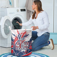 Norway Football From The Fjords To The World Laundry Basket Viking Shield Paint Splatter Soccer Team
