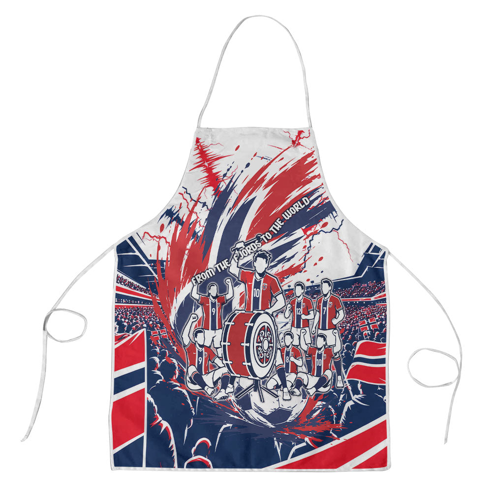 Norway Football From The Fjords To The World Apron Viking Shield Paint Splatter Soccer Team