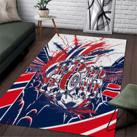 Norway Football From The Fjords To The World Area Rug Viking Shield Paint Splatter Soccer Team