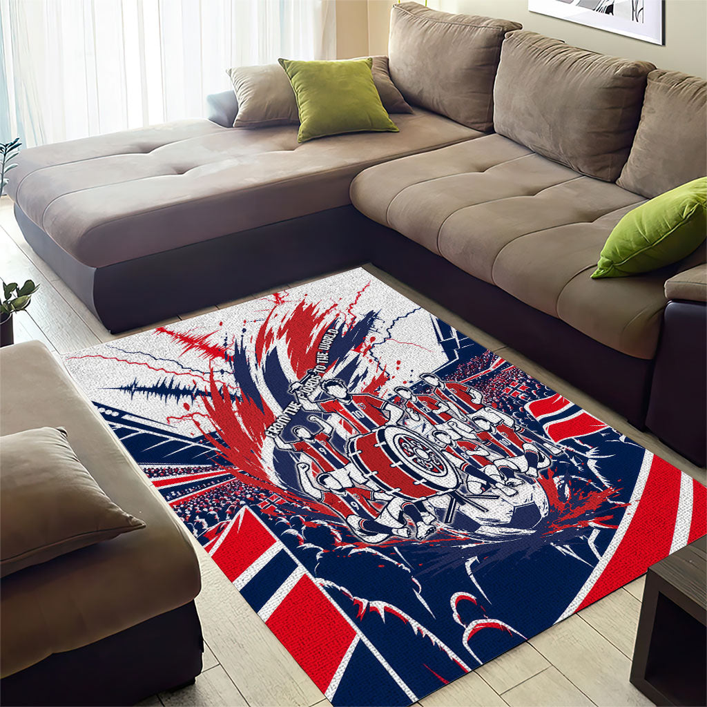 Norway Football From The Fjords To The World Area Rug Viking Shield Paint Splatter Soccer Team