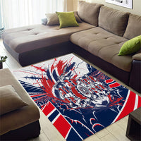 Norway Football From The Fjords To The World Area Rug Viking Shield Paint Splatter Soccer Team
