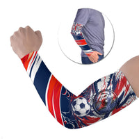 Norway Football From The Fjords To The World Arm Sleeves Viking Shield Paint Splatter Soccer Team