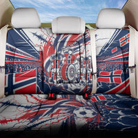 Norway Football From The Fjords To The World Back Car Seat Cover Viking Shield Paint Splatter Soccer Team
