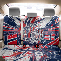Norway Football From The Fjords To The World Back Car Seat Cover Viking Shield Paint Splatter Soccer Team