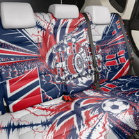 Norway Football From The Fjords To The World Back Car Seat Cover Viking Shield Paint Splatter Soccer Team