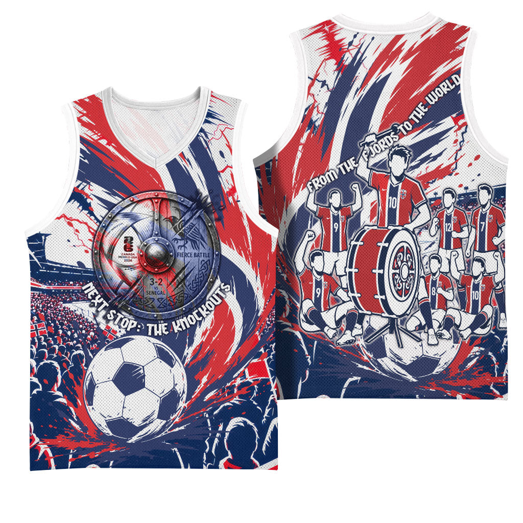 Norway Football From The Fjords To The World Basketball Jersey Viking Shield Paint Splatter Soccer Team