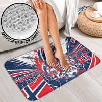 Norway Football From The Fjords To The World Bathroom Set Viking Shield Paint Splatter Soccer Team