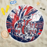 Norway Football From The Fjords To The World Beach Blanket Viking Shield Paint Splatter Soccer Team