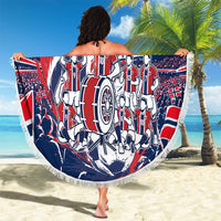 Norway Football From The Fjords To The World Beach Blanket Viking Shield Paint Splatter Soccer Team