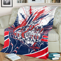 Norway Football From The Fjords To The World Blanket Viking Shield Paint Splatter Soccer Team