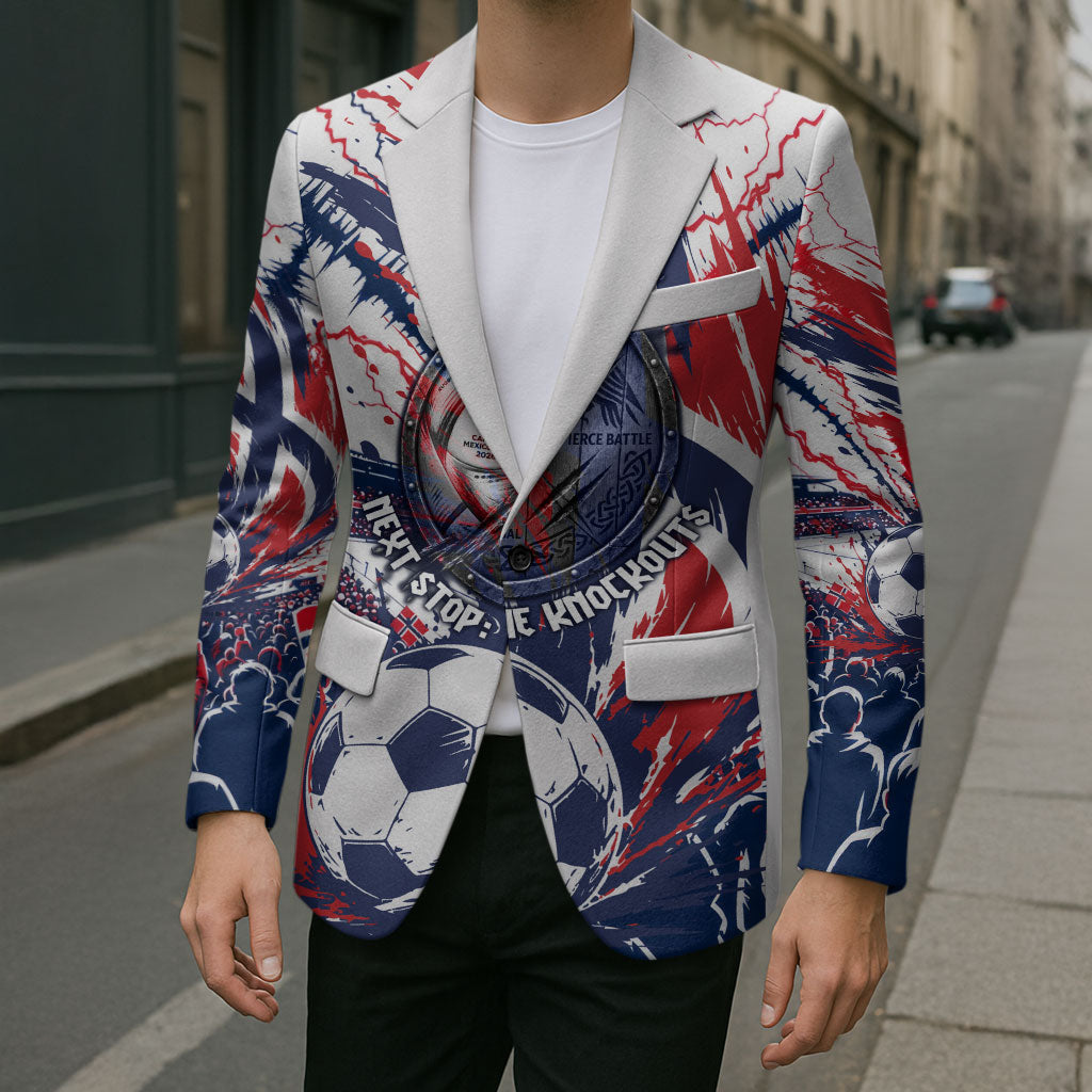 Norway Football From The Fjords To The World Blazer Viking Shield Paint Splatter Soccer Team