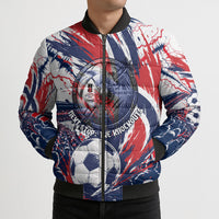 Norway Football From The Fjords To The World Bomber Puffer Jacket Viking Shield Paint Splatter Soccer Team